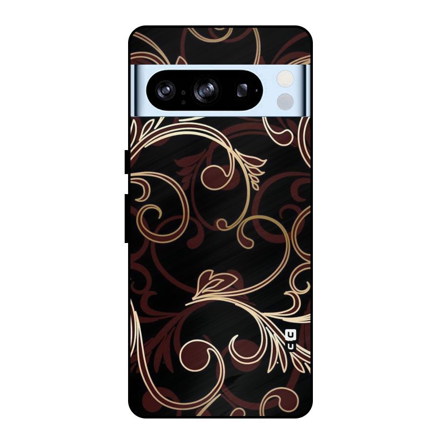Golden Maroon Beauty Metal Back Case for Google Pixel 8 Pro
