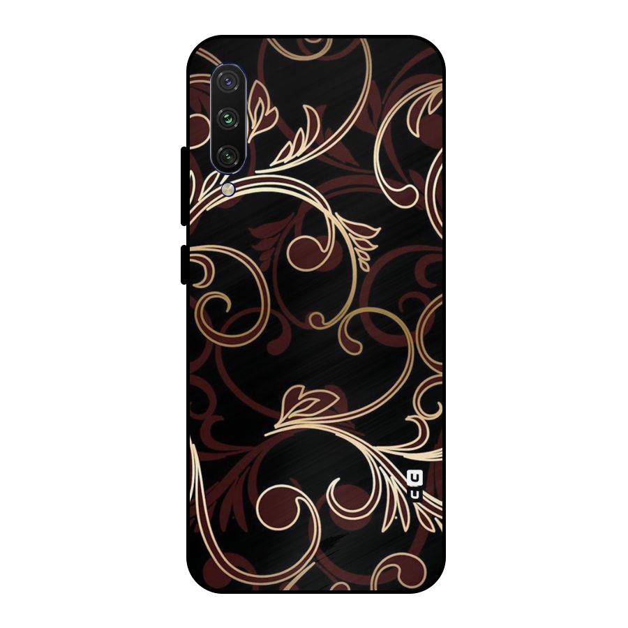 Golden Maroon Beauty Metal Back Case for Mi A3