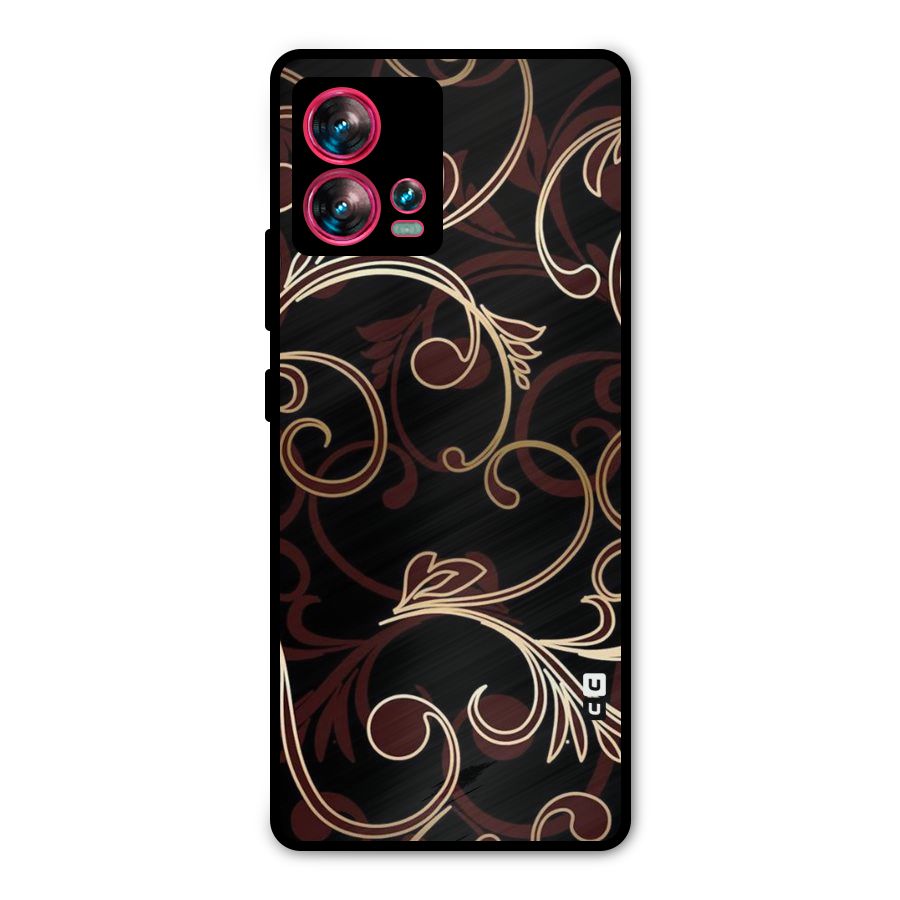 Golden Maroon Beauty Metal Back Case for Motorola Edge 30 Fusion