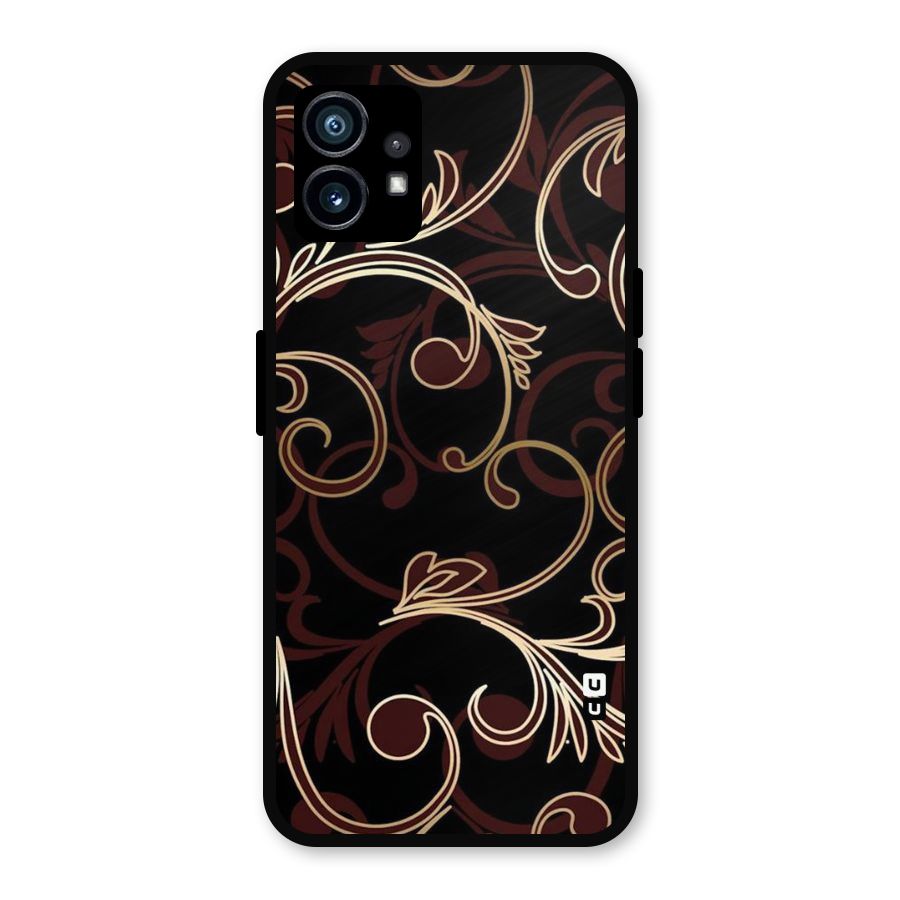 Golden Maroon Beauty Metal Back Case for Nothing Phone 1