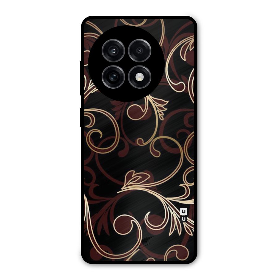 Golden Maroon Beauty Metal Back Case for OnePlus 13R