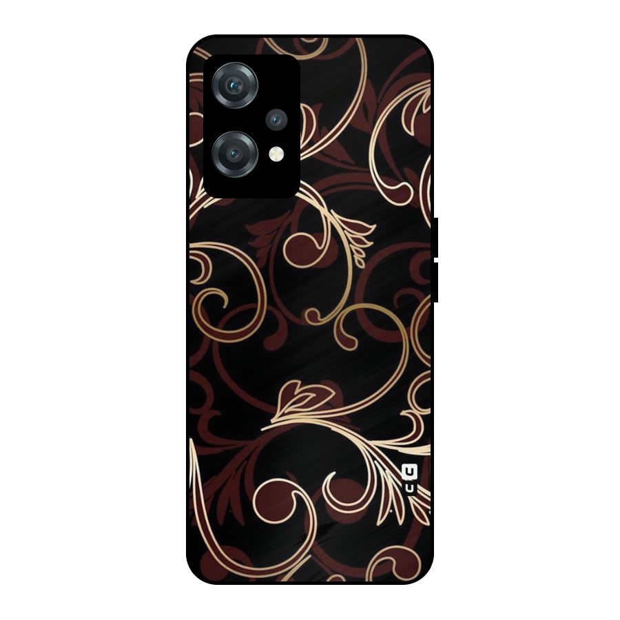 Golden Maroon Beauty Metal Back Case for OnePlus Nord CE 2 Lite 5G