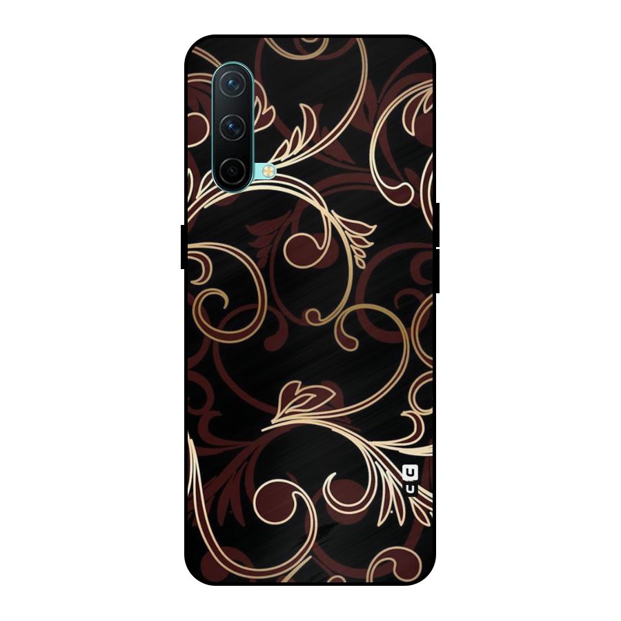Golden Maroon Beauty Metal Back Case for OnePlus Nord CE 5G