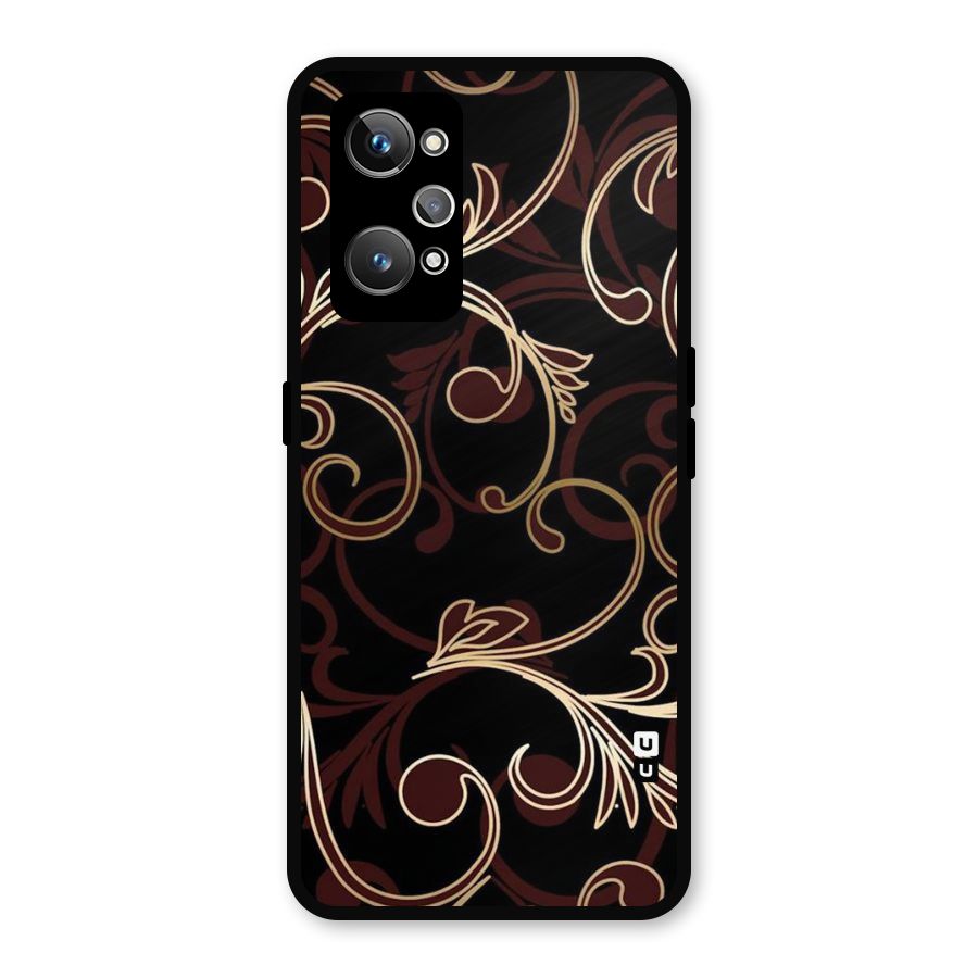 Golden Maroon Beauty Metal Back Case for Realme GT Neo 3T