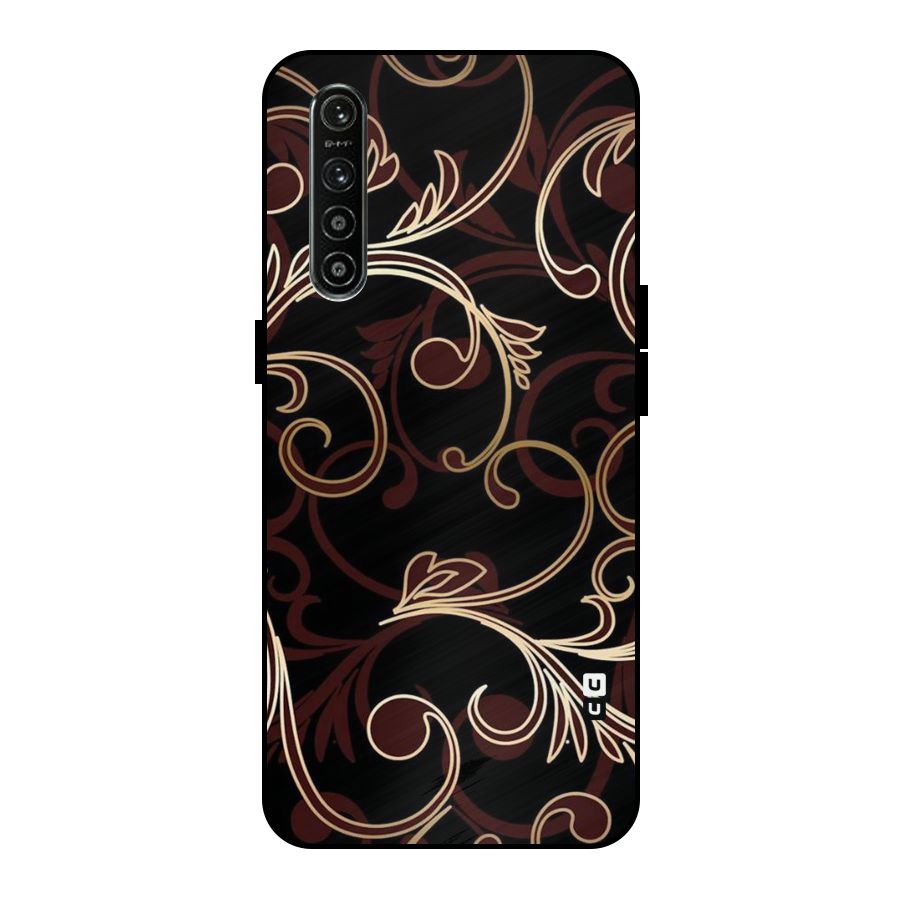Golden Maroon Beauty Metal Back Case for Realme XT