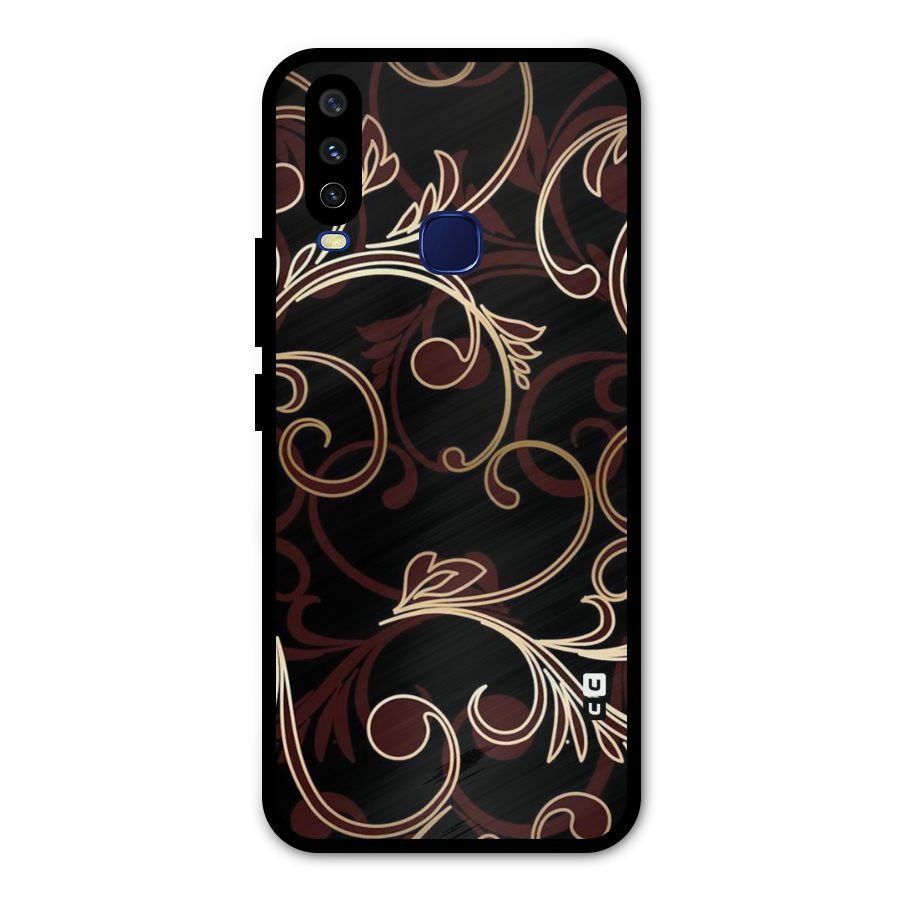 Golden Maroon Beauty Metal Back Case for Vivo V17