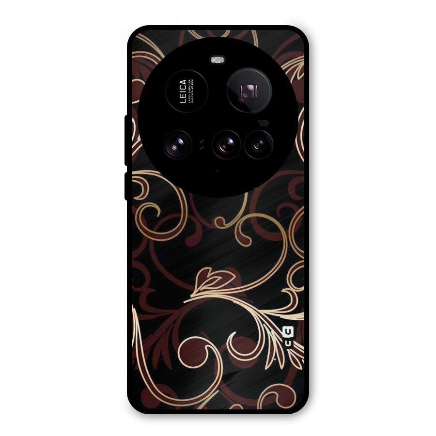 Golden Maroon Beauty Metal Back Case for Xiaomi 15 Ultra