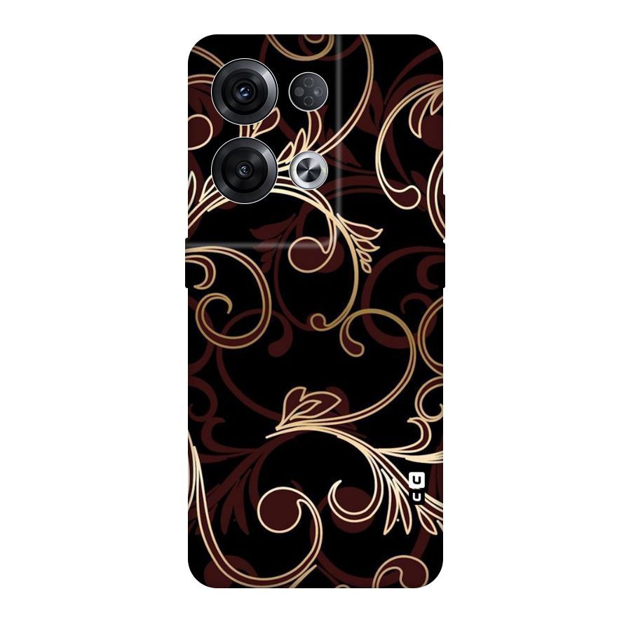 Golden Maroon Beauty Original Polycarbonate Back Case for Oppo Reno8 Pro 5G