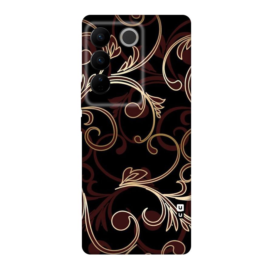 Golden Maroon Beauty Original Polycarbonate Back Case for Vivo V27