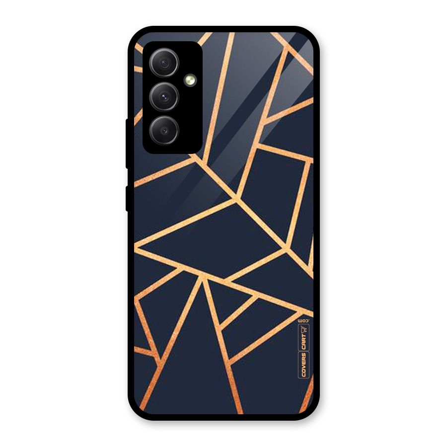 Golden Pattern Glass Back Case for Galaxy A34