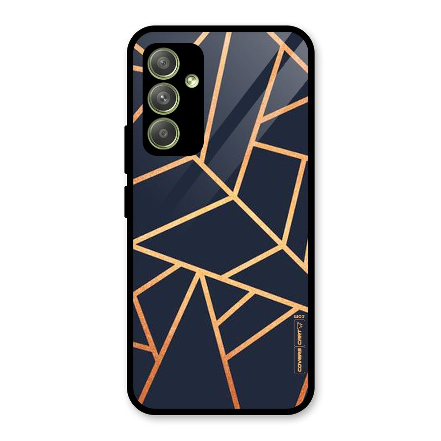 Golden Pattern Glass Back Case for Galaxy A54
