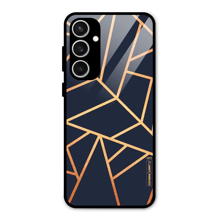 Golden Pattern Glass Back Case for Galaxy S23 FE