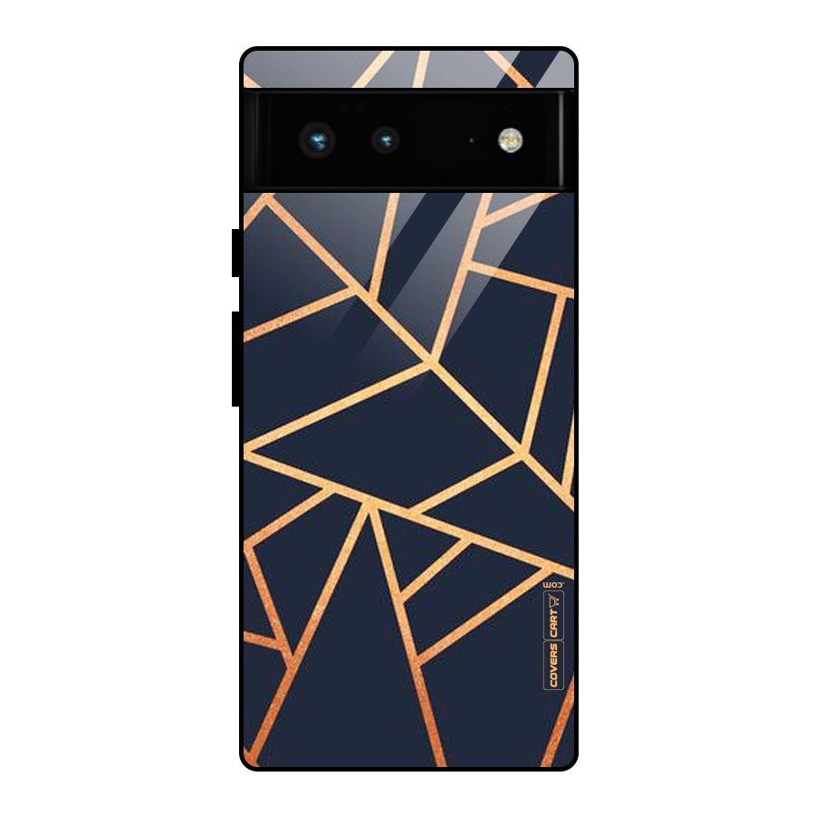 Golden Pattern Glass Back Case for Google Pixel 6