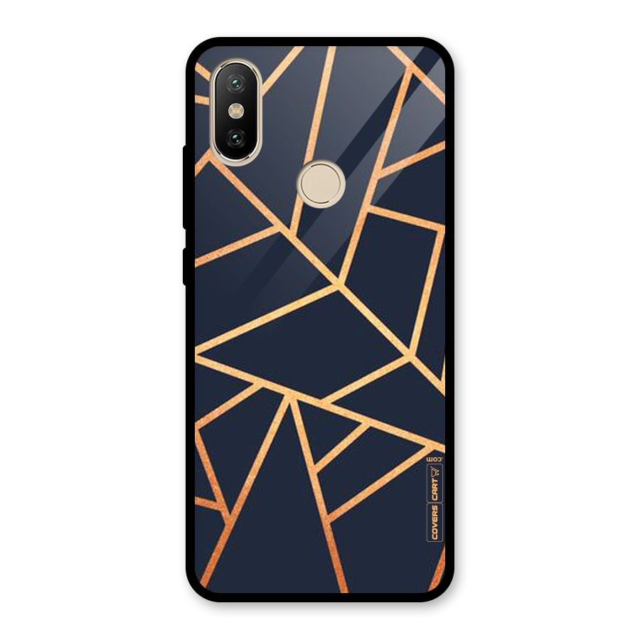 Golden Pattern Glass Back Case for Redmi A2