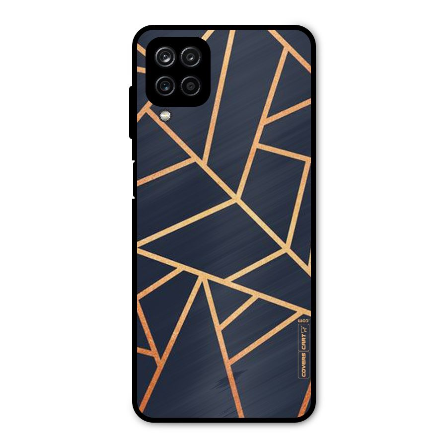 Golden Pattern Metal Back Case for Galaxy A12