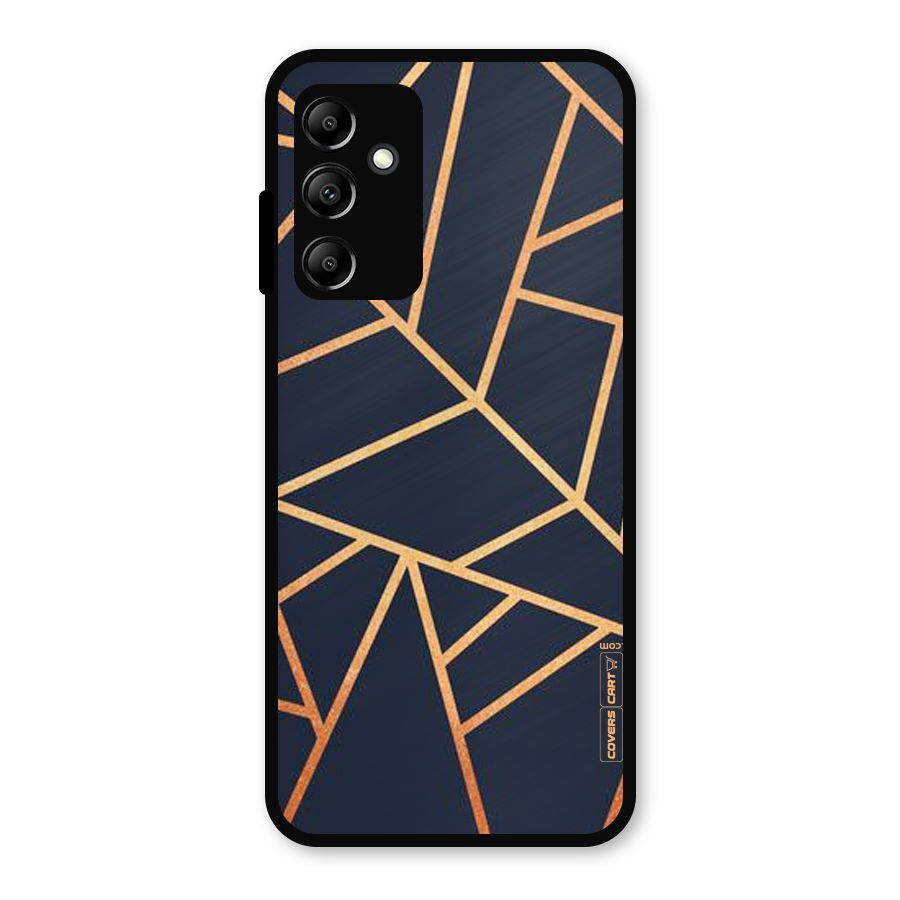 Golden Pattern Metal Back Case for Galaxy A14 5G
