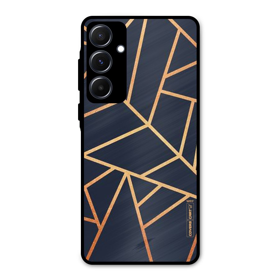 Golden Pattern Metal Back Case for Galaxy A55