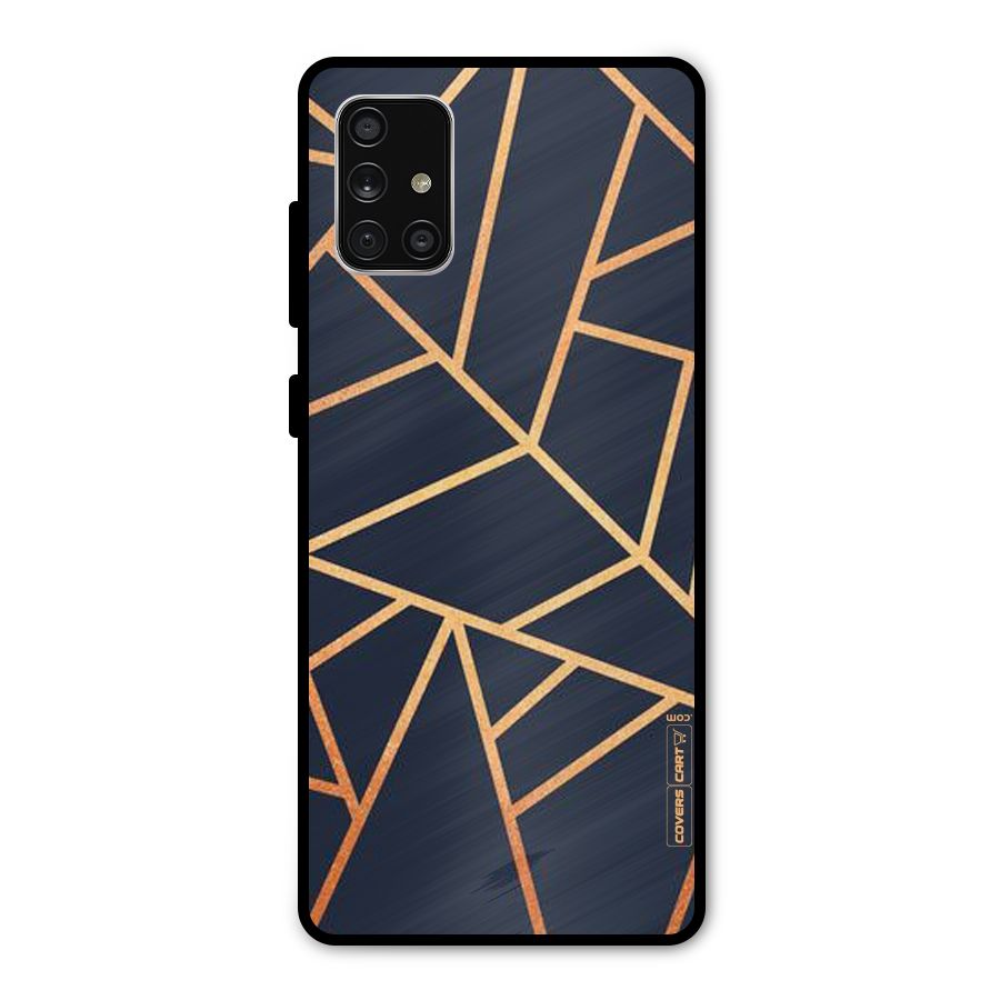 Golden Pattern Metal Back Case for Galaxy A71