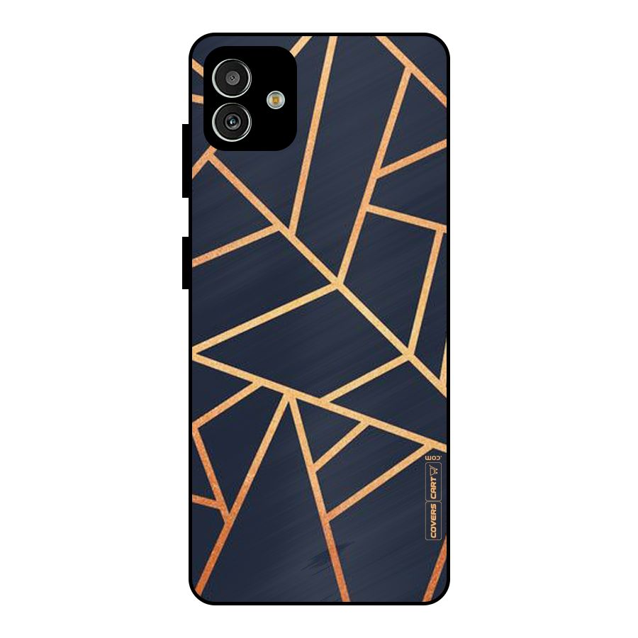 Golden Pattern Metal Back Case for Galaxy M13 5G