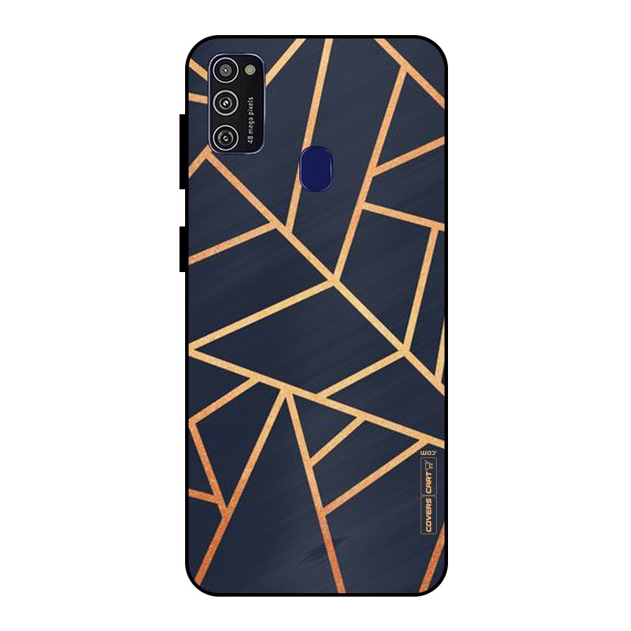 Golden Pattern Metal Back Case for Galaxy M21