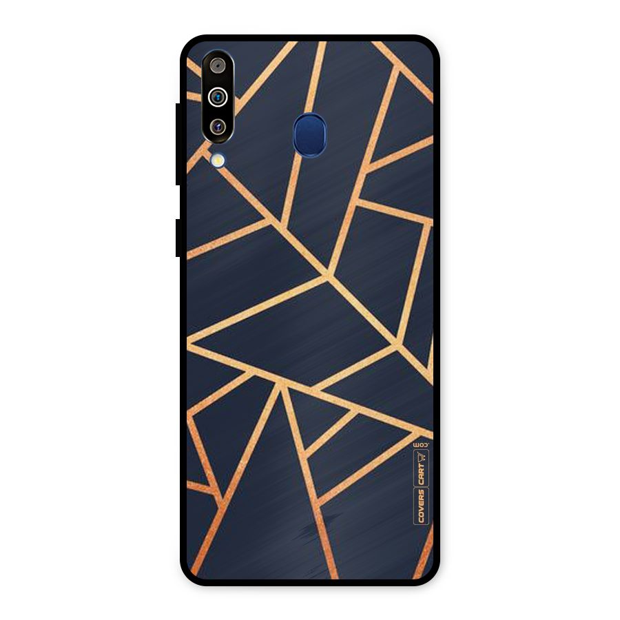 Golden Pattern Metal Back Case for Galaxy M30