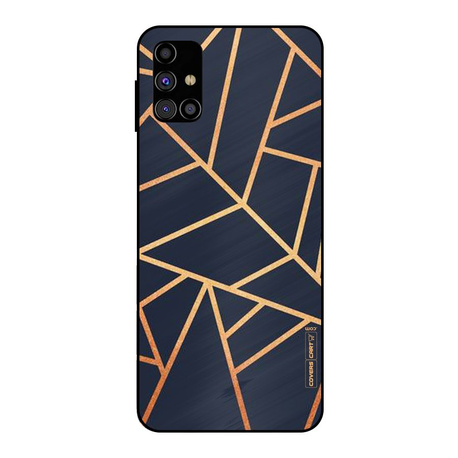 Golden Pattern Metal Back Case for Galaxy M31s