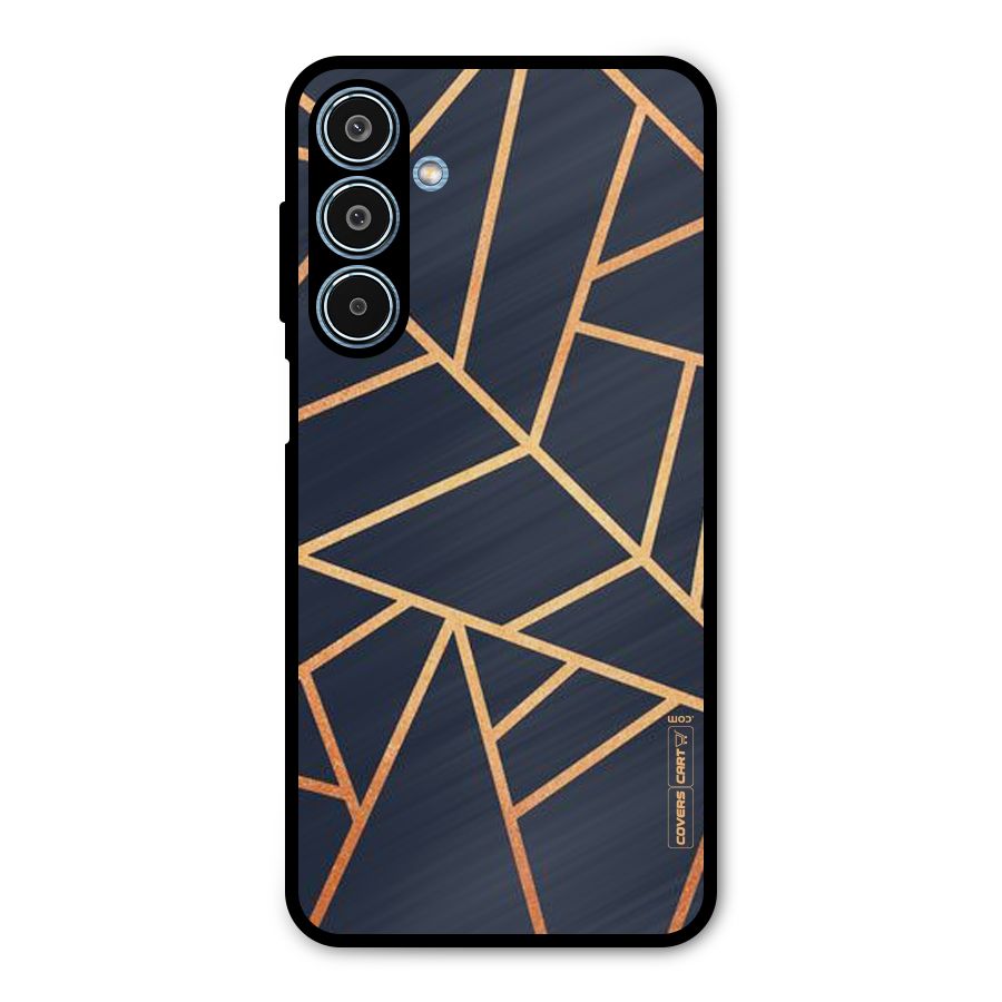 Golden Pattern Metal Back Case for Galaxy M35