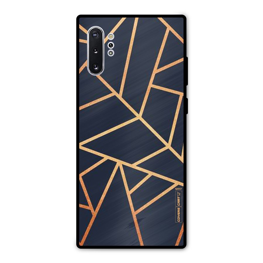 Golden Pattern Metal Back Case for Galaxy Note 10 Plus
