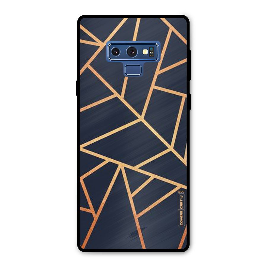 Golden Pattern Metal Back Case for Galaxy Note 9
