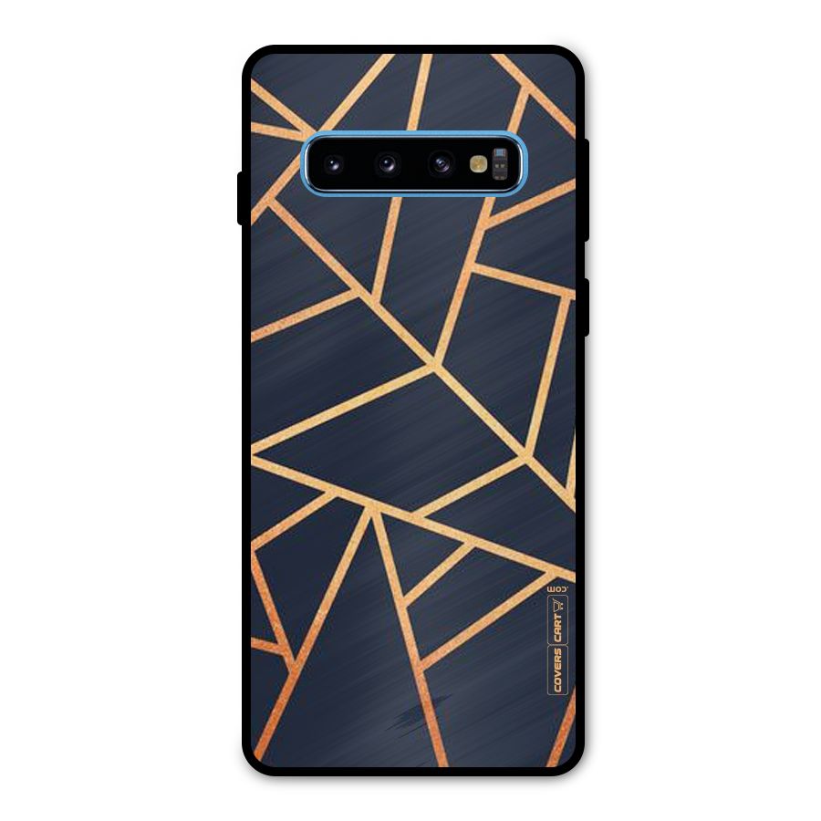 Golden Pattern Metal Back Case for Galaxy S10