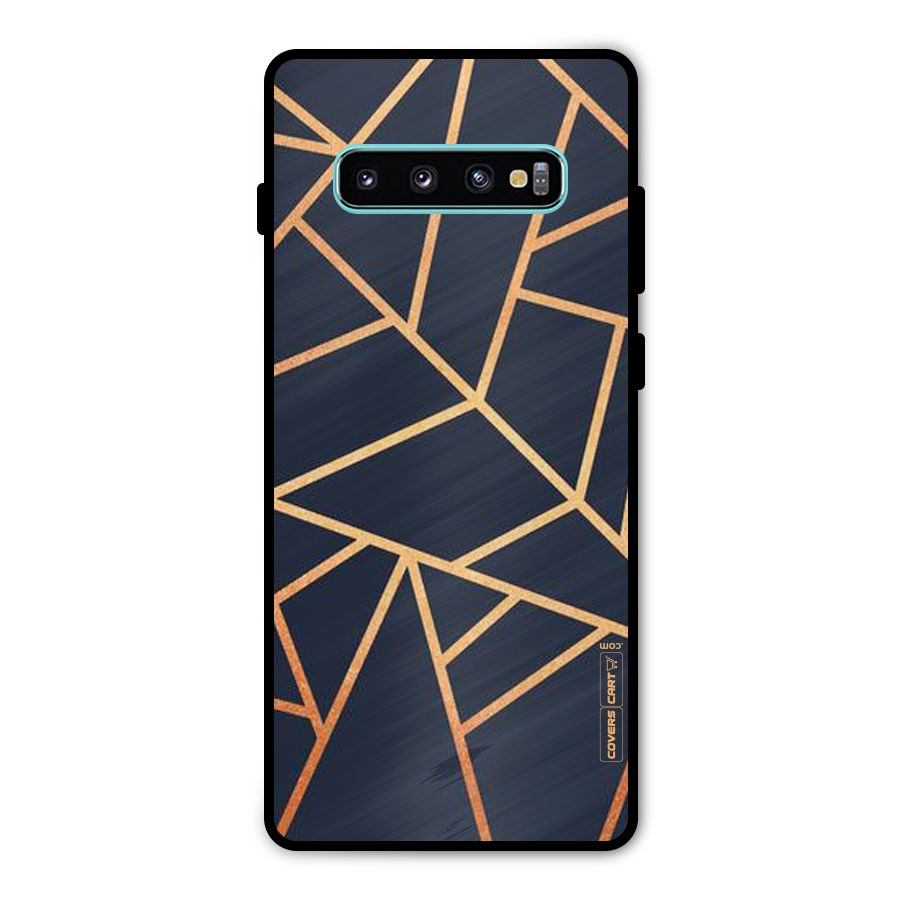 Golden Pattern Metal Back Case for Galaxy S10 Plus