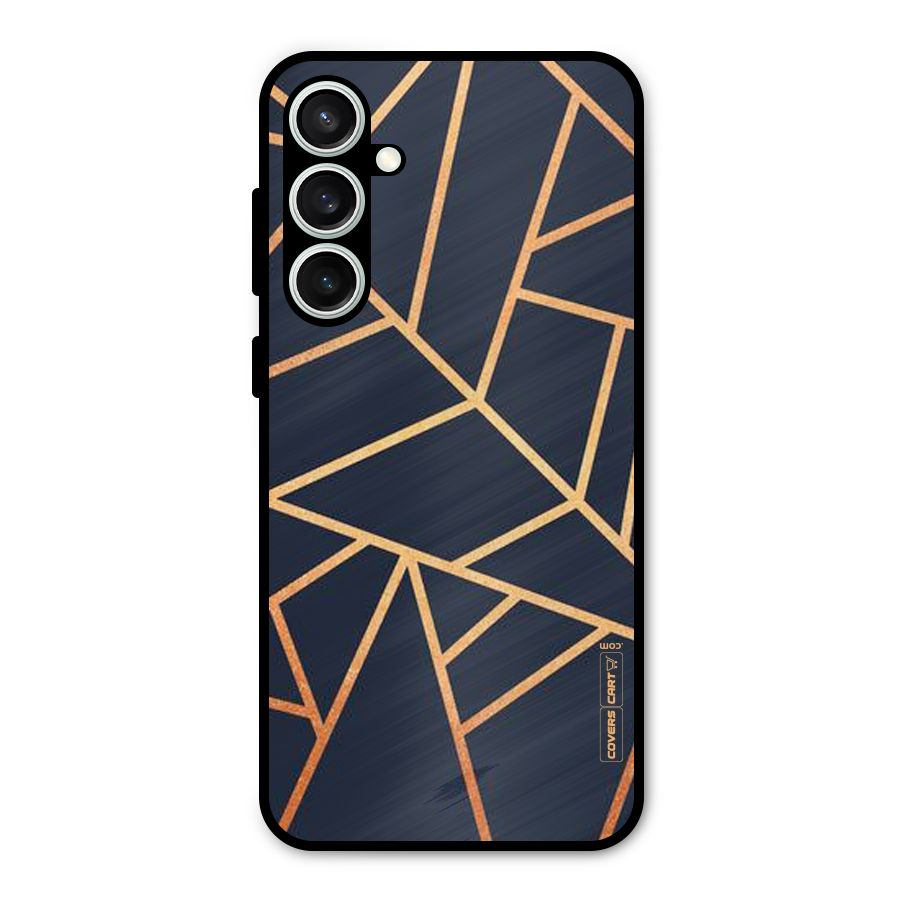 Golden Pattern Metal Back Case for Galaxy S23 FE