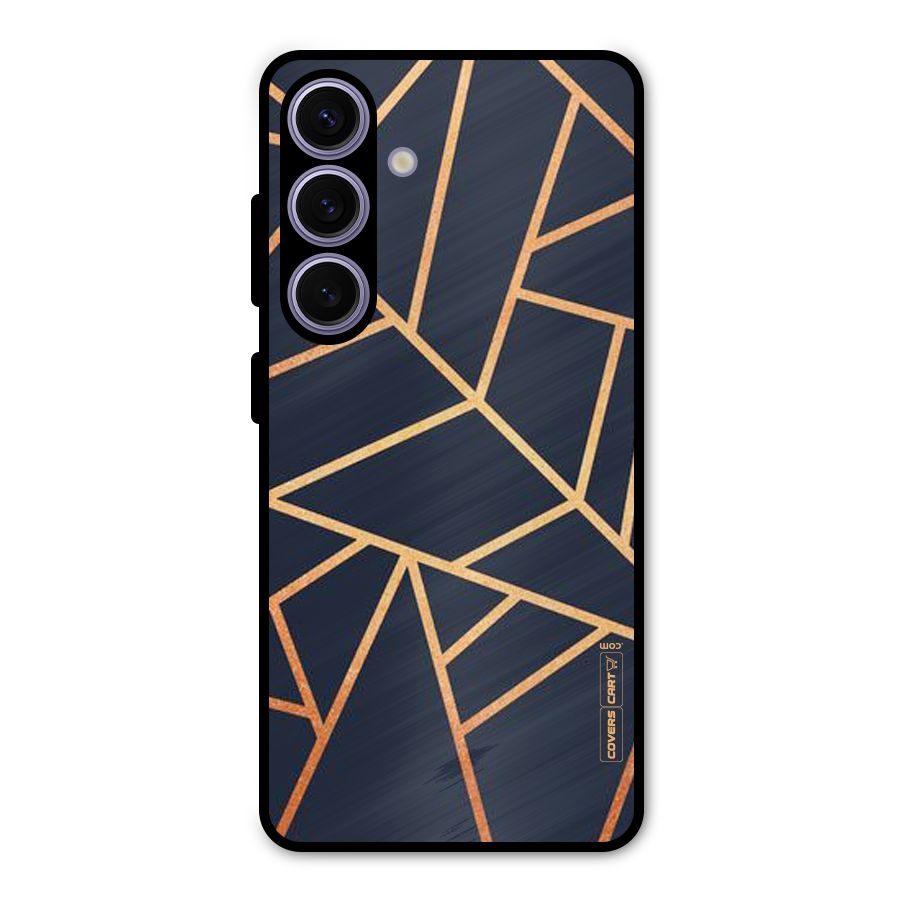 Golden Pattern Metal Back Case for Galaxy S24