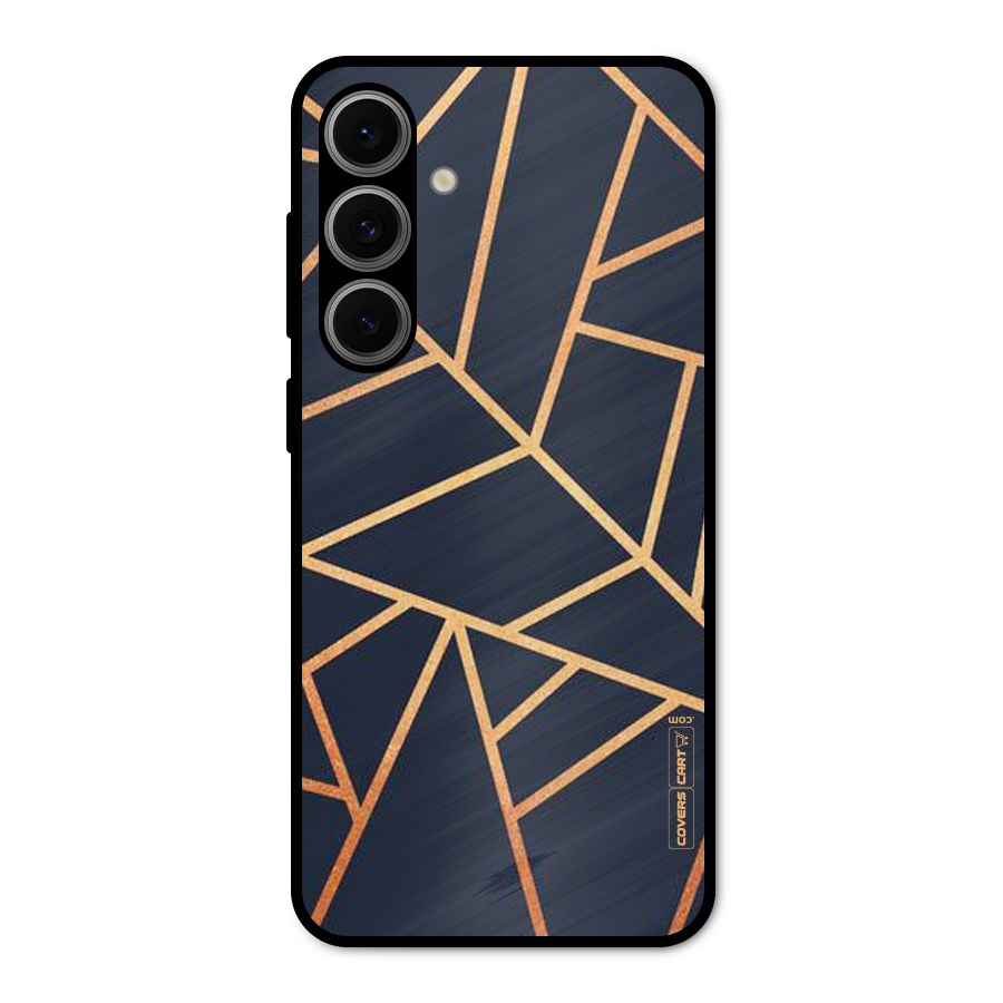 Golden Pattern Metal Back Case for Galaxy S24 FE