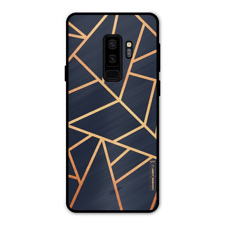 Golden Pattern Metal Back Case for Galaxy S9 Plus