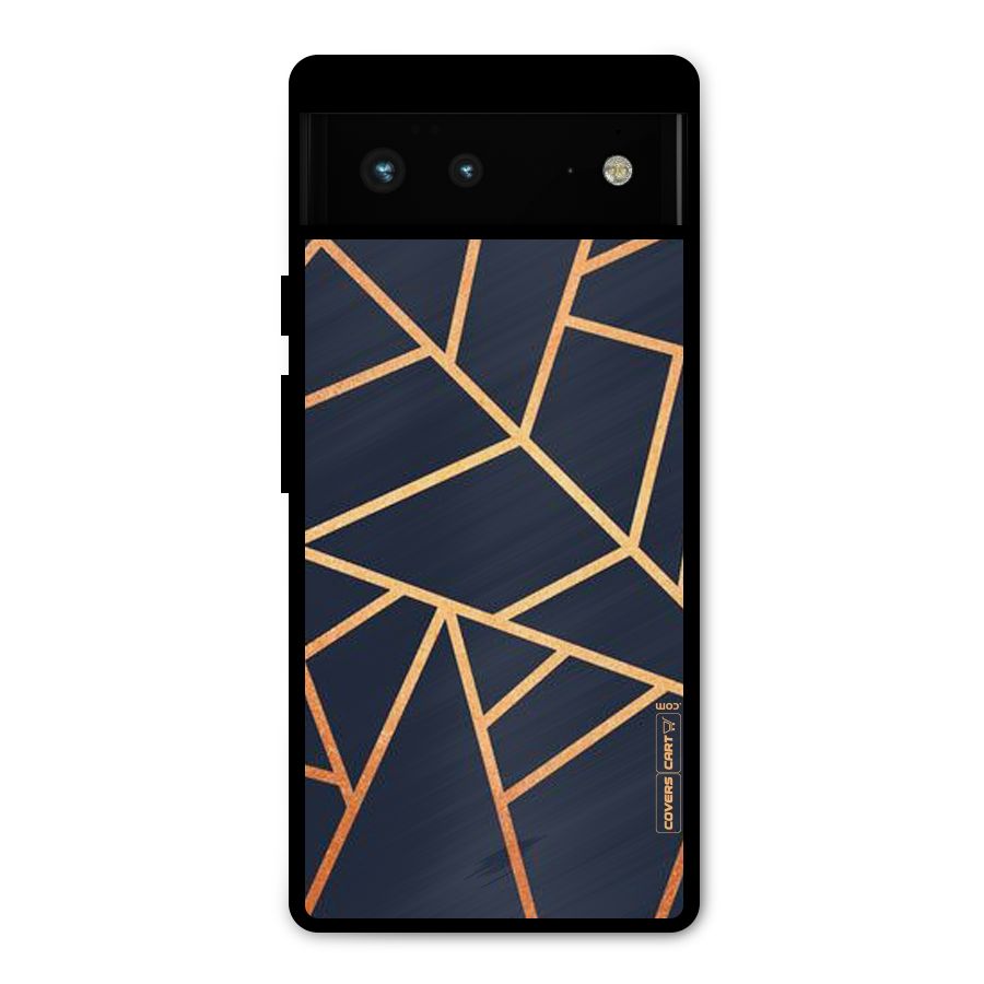 Golden Pattern Metal Back Case for Google Pixel 6