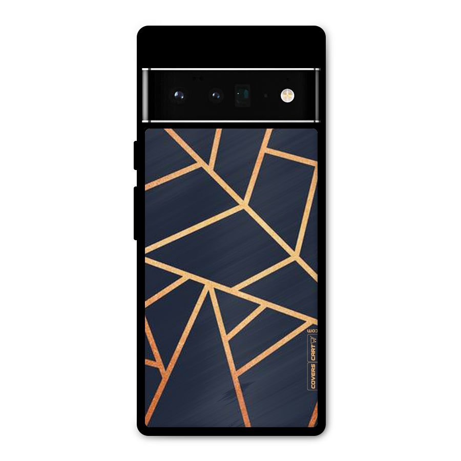 Golden Pattern Metal Back Case for Google Pixel 6 Pro