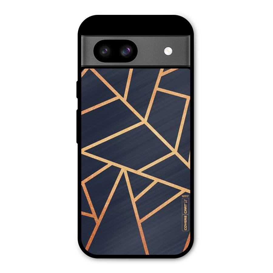 Golden Pattern Metal Back Case for Google Pixel 8a