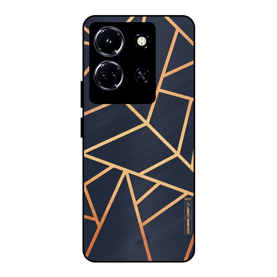 Golden Pattern Metal Back Case for Infinix Note 30 5G