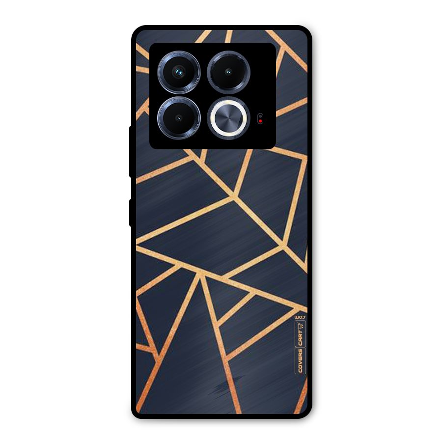 Golden Pattern Metal Back Case for Infinix Note 40 5G