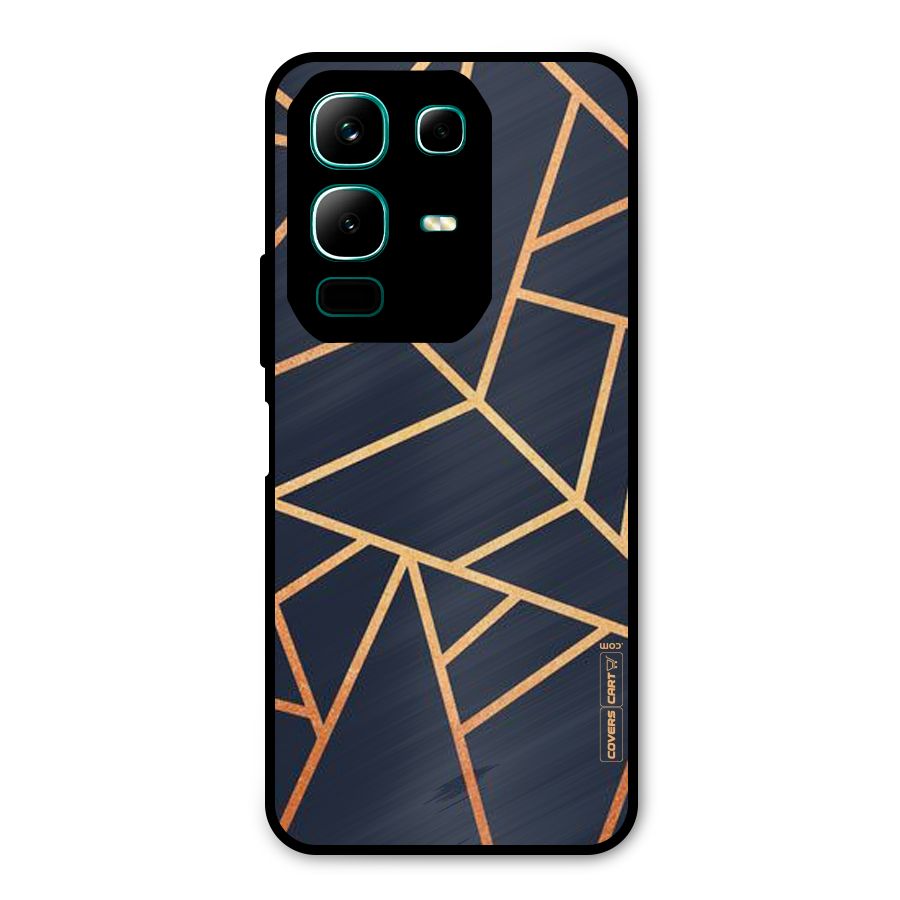 Golden Pattern Metal Back Case for Infinix Note 50x