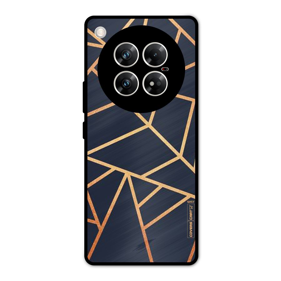 Golden Pattern Metal Back Case for Infinix Zero 40 5G