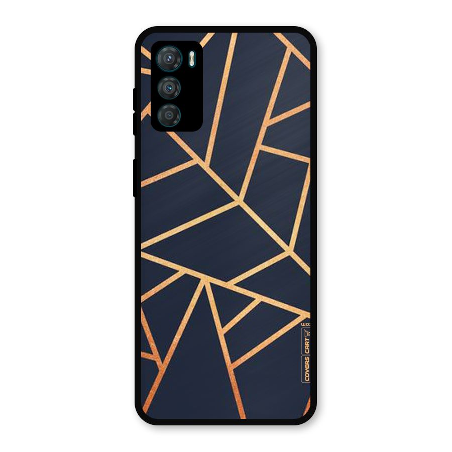 Golden Pattern Metal Back Case for Moto G42