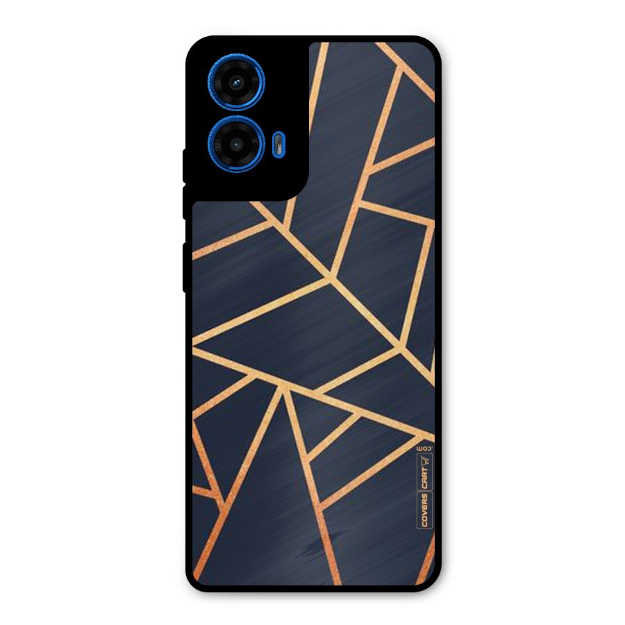 Golden Pattern Metal Back Case for Moto G45