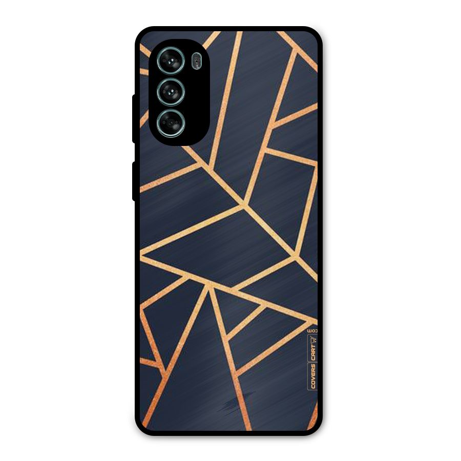 Golden Pattern Metal Back Case for Moto G62
