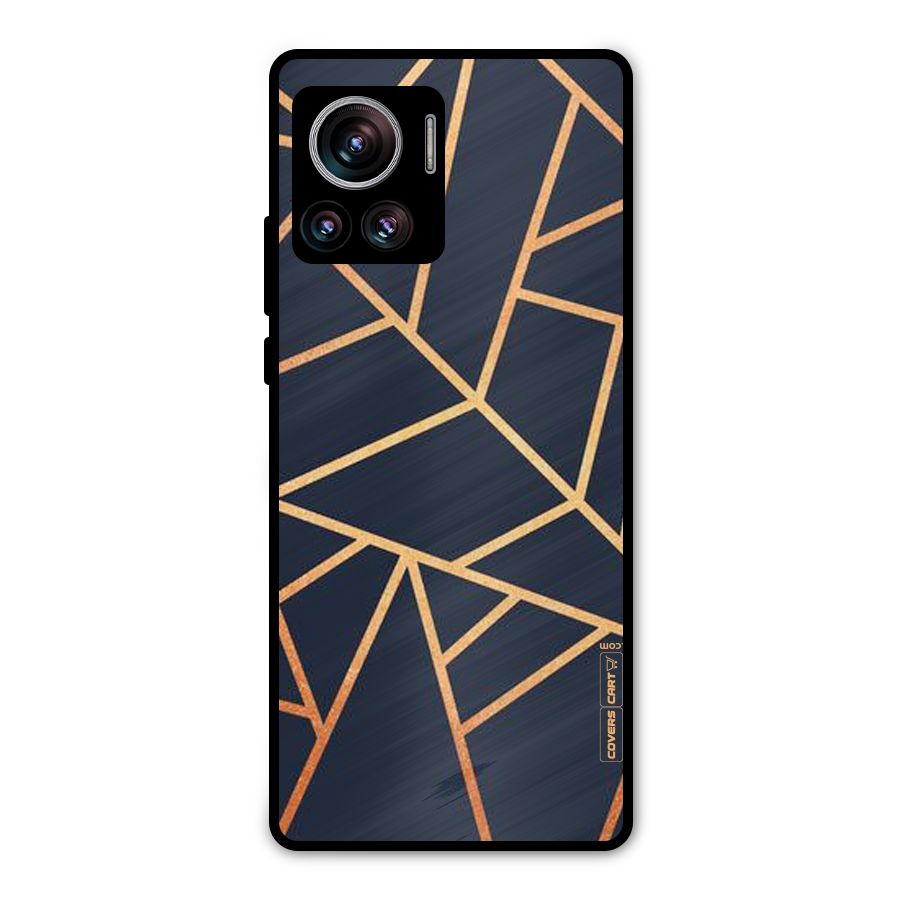 Golden Pattern Metal Back Case for Motorola Edge 30 Ultra