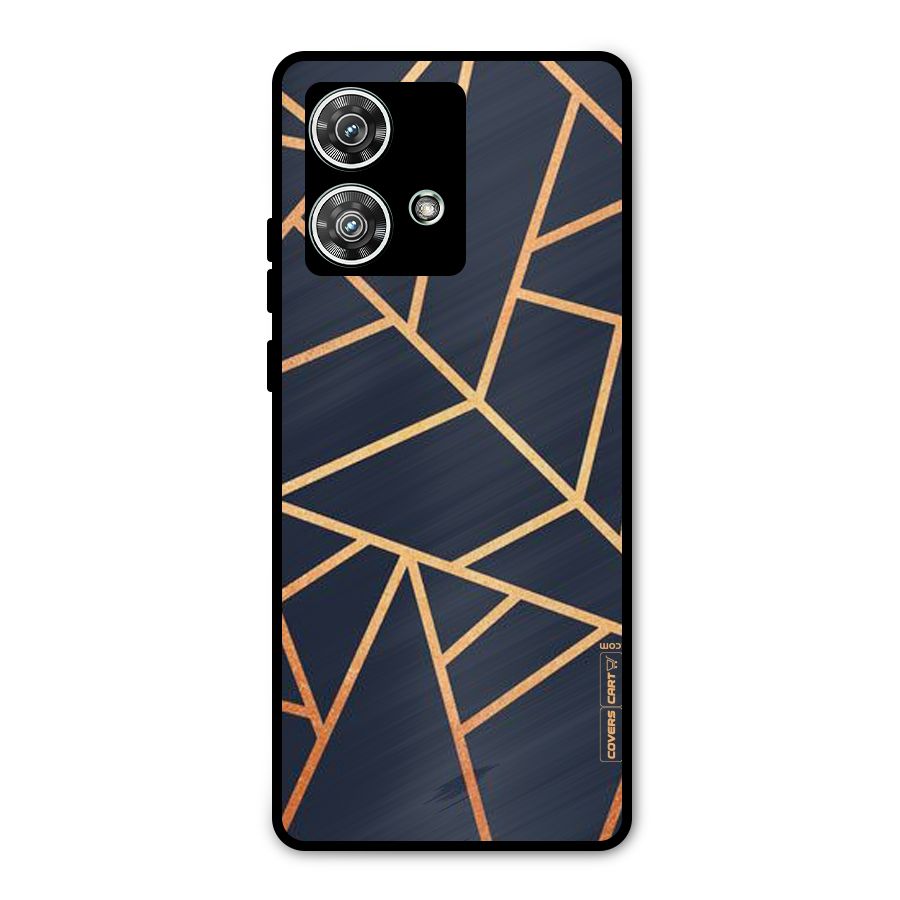 Golden Pattern Metal Back Case for Motorola Edge 40 Neo