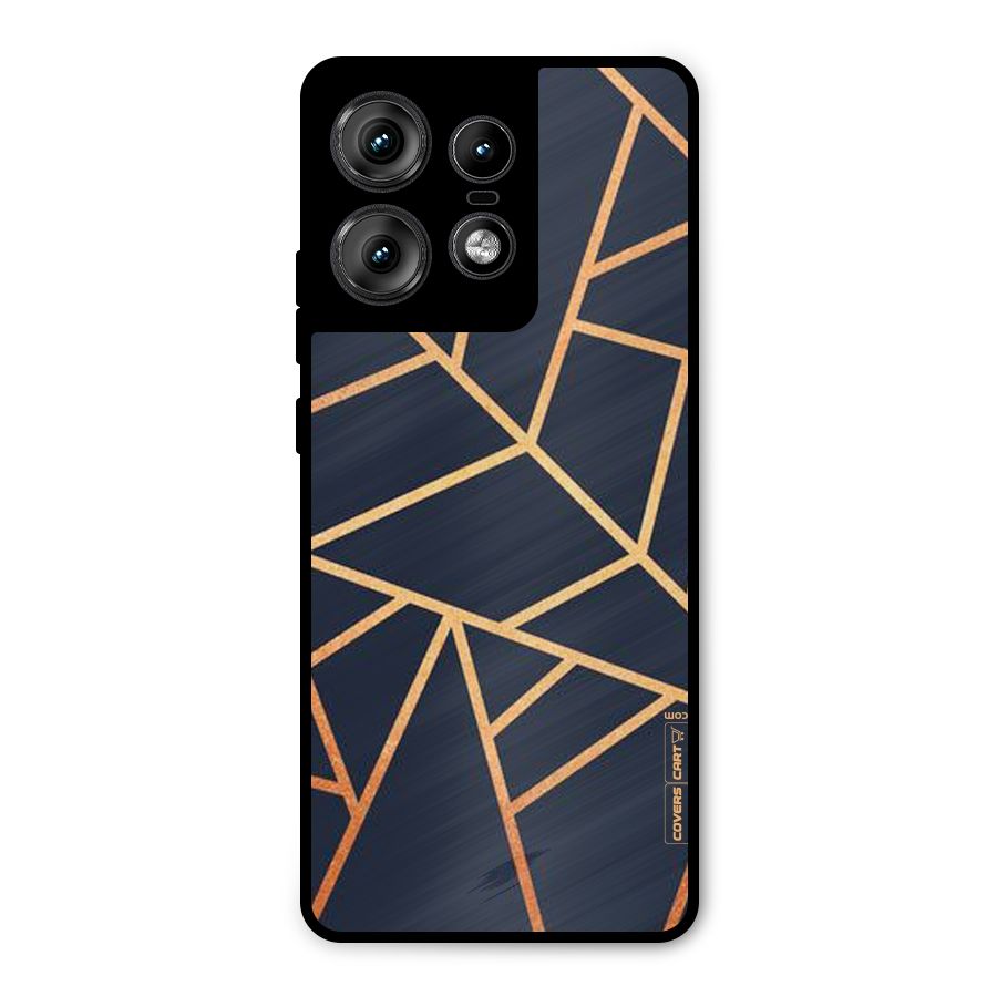 Golden Pattern Metal Back Case for Motorola Edge 50 Pro