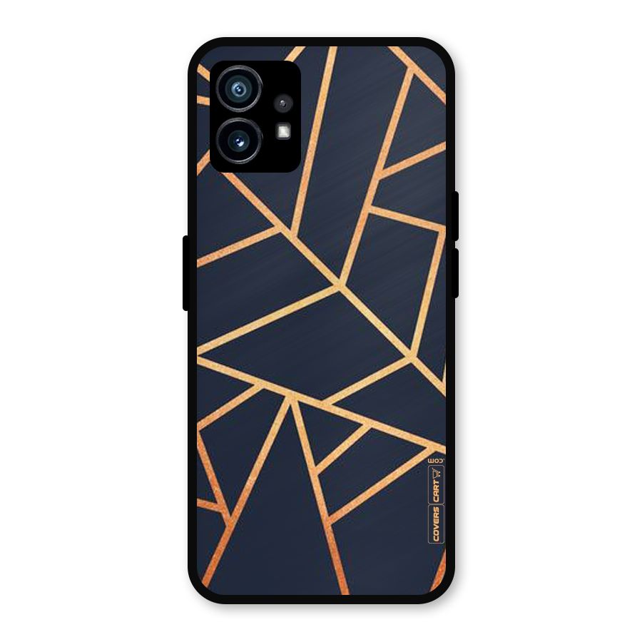 Golden Pattern Metal Back Case for Nothing Phone 1