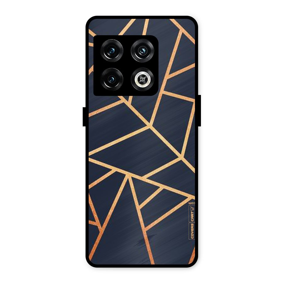 Golden Pattern Metal Back Case for OnePlus 10 Pro 5G